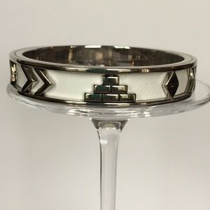 Silver and White Bracelet